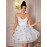 [Fashionable Dress] Butterfly Print Sleeveless Women's Dress | A-line Skirt for Parties with Thin Shoulder Straps