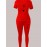 XDCH12LA10 European and American Women's Casual Sporty Round Neck Loose Short Sleeve Long Pants Set with Unique Print Two-Piece Outfit