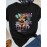 Women's Cute Cartoon Cow Print T-Shirt, Round Neck Short Sleeve Fashion Sports Tee, Comfortable Casual Top, Knitted Polyester Fabric, Romantic Style, All Seasons, Ladies Leisure Sportswear