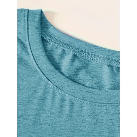 [Graphic Print Tee] Soft Stretch Women's Casual Short Sleeve T-Shirt with 