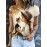 [Cozy Owl & Cat Tee] Soft & Cozy Women's Owl & Cat Print T-Shirt | Autumn Maple Leaves Design, Round Neck Casual Top for Fall Fashion, Comfortable Casual Wear