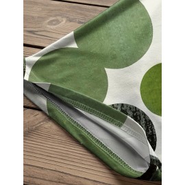 Plus Size, Women's Oversized Green & White Polka Dot T-Shirt - Casual Batwing Short Sleeves, Asymmetrical Hem & Round Neck Summer Top, Breathable All-Season Comfort Fit, Machine Washable Casual Attire (No Jewelry Needed)