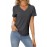 Plus Size, Women's Funny Saying V-Neck T-Shirt - Turquoise Tee with Bold Black Lettering - Lightweight Everyday Casual Top - Machine Washable Funny Outfit Essential