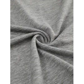 Women'S Casual V-Neck T-Shirt with Alphabet Print, Polyester 60%, Rayon 35%, Spandex 5%, Medium Stretch Knit Fabric, Regular Length, for Spring/Summer/Fall - 180g/m²
