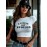 [Graphic Print Crop Top] Women's 